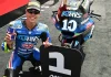Diogo Moreira in parc fermé after claiming pole position in Italy. Photo courtesy Dorna.