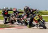 Street GP0425: Tony Generali (506 ) leads Josh Rodriguez (285) and Raheel Poonja (18) in the Street GP MA race, Texas Mini Cup Round 1, Kart Moto, Cresson, TX, April 26,2025. Photo by Todd Freimiller / courtesy Texas Mini Cup.