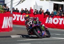 Davey Todd won RST X D30 Superbike TT Race. Photo Barry Clay.