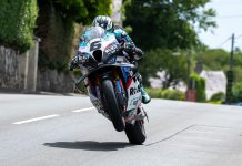 Michael Dunlop won Superbike TT Race 1. Photo Barry Clay.