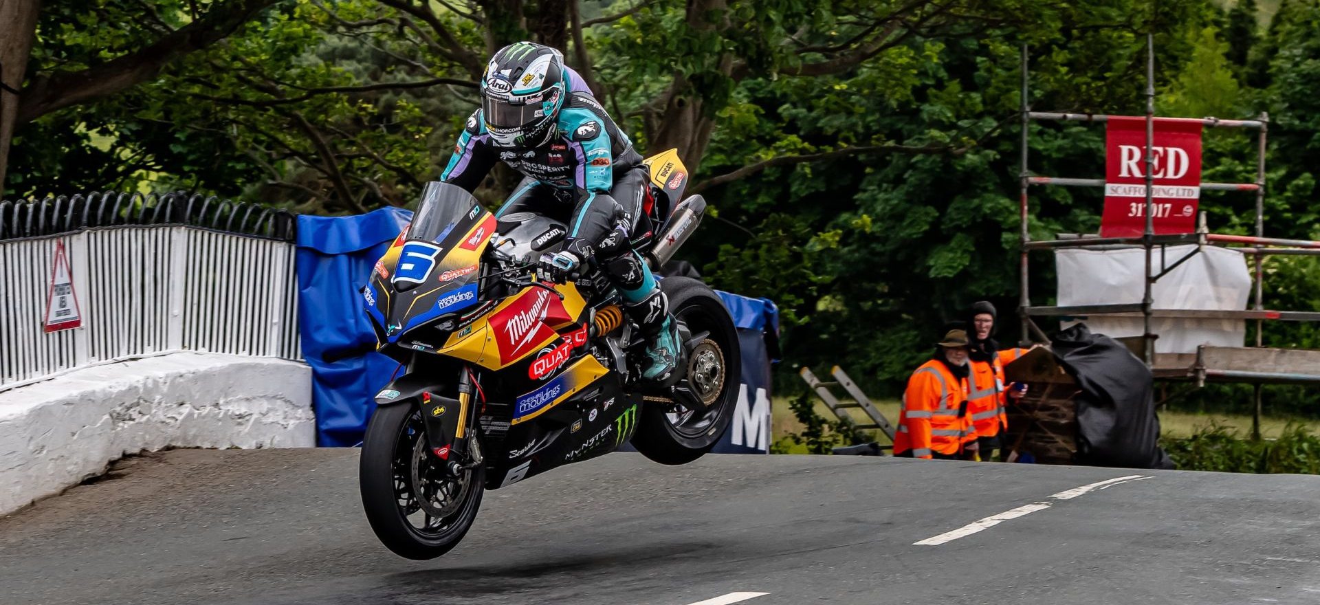 Michael Dunlop won Supersport TT Race 2. Photo by Barry Clay.