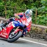 Dean Harrison (3) won TT Superstorck race 1. Photo Barry Clay.