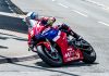 Dean Harrison stormed to victory in the Opul Superstock TT Race 2. Photo Barry Clay