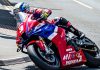 Dean Harrison stormed to victory in the Opul Superstock TT Race 2. Photo Barry Clay