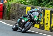 Michael Dunlop won Metzeler Supertwin TT Race 1. Photo Barry Clay.