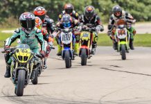 GP 160 MA/Super Mini race: Maverick Johnson (163), Ray Ray (188), Tony Generali (506), and Craig Thompson (144). Photo Credit: Jeff Kulchinski.