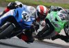 Andrew Van Winkle (45) led from start to finish in Saturday's action filled Pro Supersport race one at Atlantic Motorsport Park. Alex Michel (99) finished a strong second ahead of Laurent Laliberte-Girard. Photo by Rob O'Brien / courtesy CSBK.