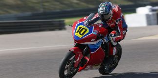 Parts Unlimited Talent Cup By Motul Championship rider Ian Fraley aboard his Real Steel Honda-sponsored Krämer APX-350 MA. Photo by Brian J. Nelson.