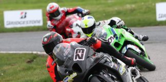 Alex Dumas (23) scored a perfect weekend at the 2025 CSBK season opener a few weeks ago - grabbing pole and then going on to win both Superbike races over Jordan Szoke (101) and Ben Young (1). Photo BY Rob O'Brien - courtesy CSBK.