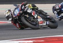 Rossi Moor (92) during a MotoAmerica Twins Cup race at COTA in 2024. Photo by Brian J. Nelson.