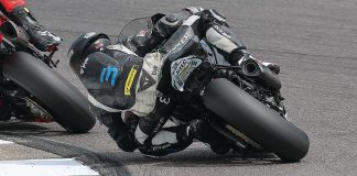 Alexander Enriquez in MotoAmerica Supersport action at Barber in 2025. Photo by BJN