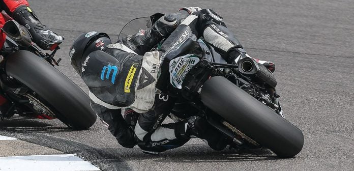 Alexander Enriquez in MotoAmerica Supersport action at Barber in 2025. Photo by BJN