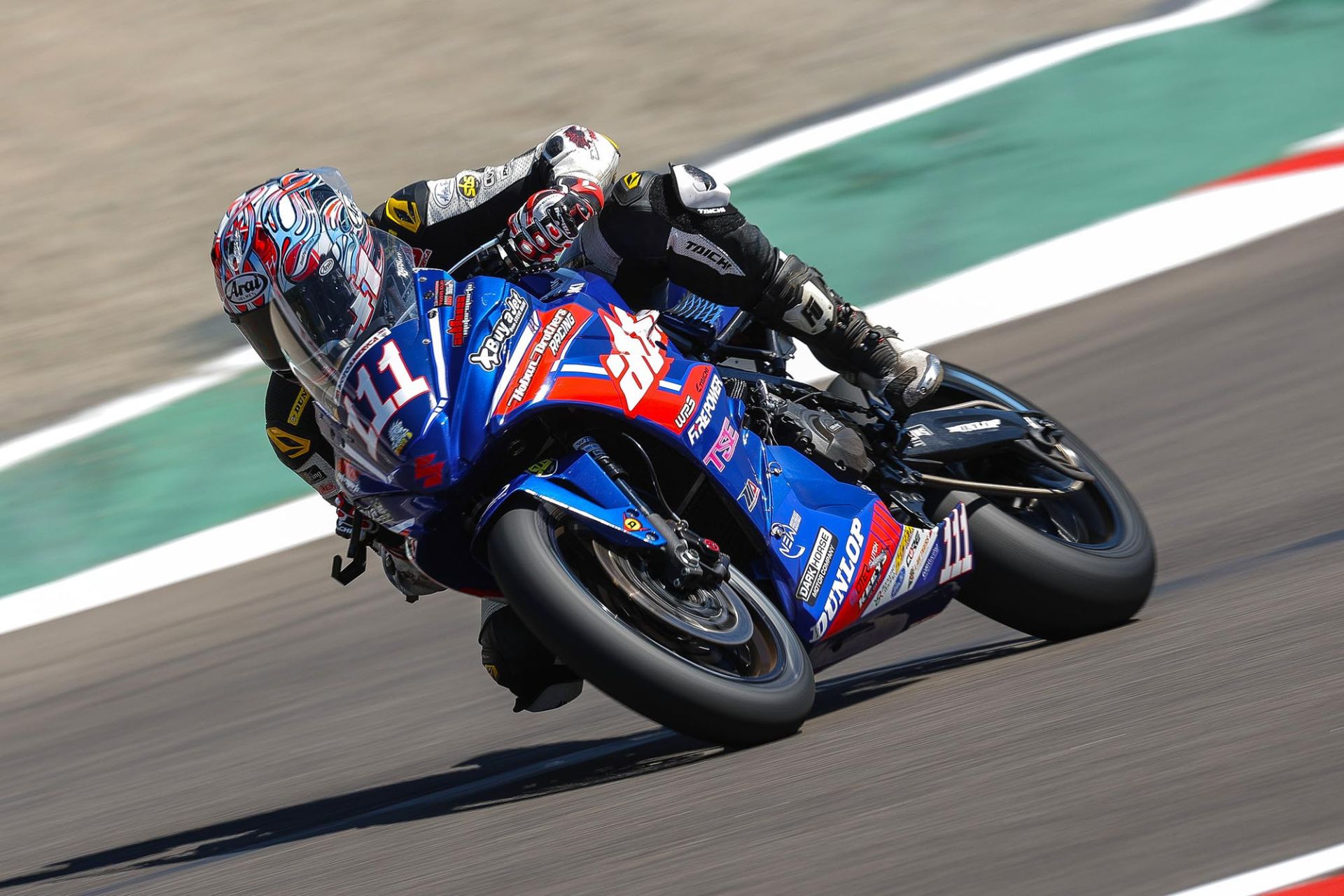 Seth Dahmer (111) at Laguna Seca. Photo courtesy Altus Motorsports.