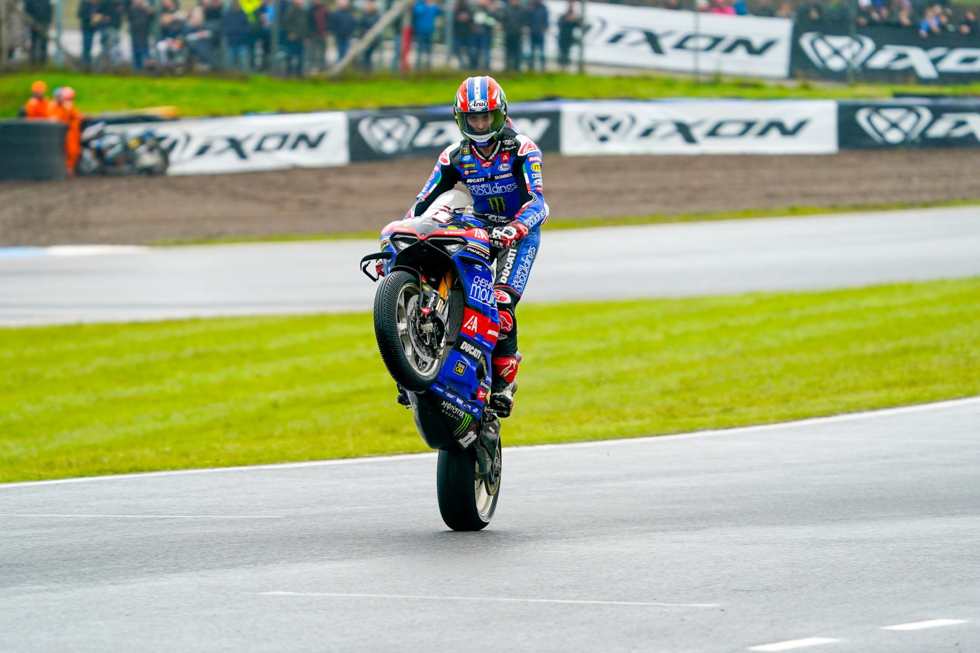 Rory Skinner after his victory in race 3 at Knockhill. Photo courtesy BSB.