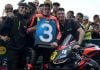 Jayden Fernandez and his crew celebrate P3 at Misano. Photo courtesy Fernandez Racing.