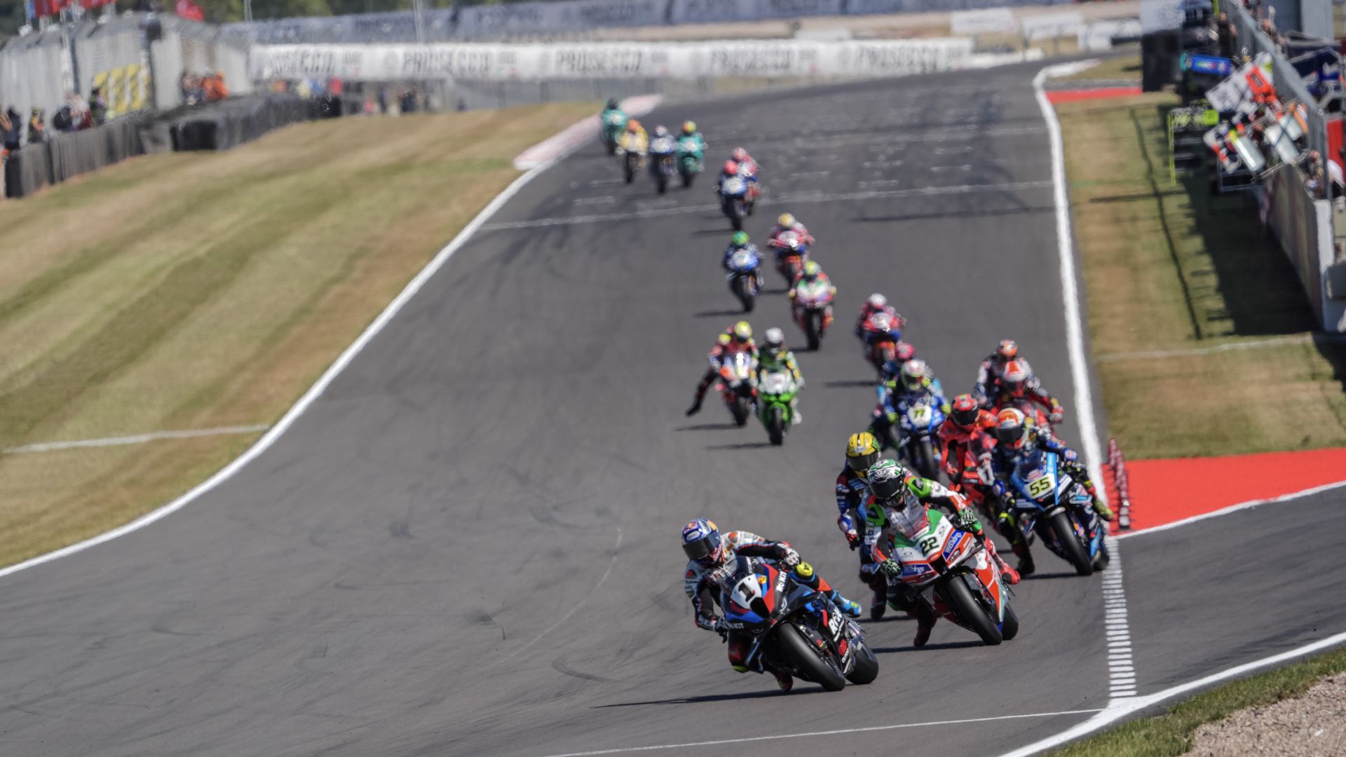 WSBK Race 1 start. Photo courtesy Dorna.