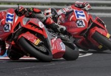 Teammates, Bo Bendsneyder (11) and Filippo Farioli (77) during WSSP Race 1 at Balaton Park. Photo courtesy Dorna.