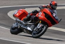 Kyle Wyman sets a new lap record at Laguna Seca. Photo courtesy Dunlop.
