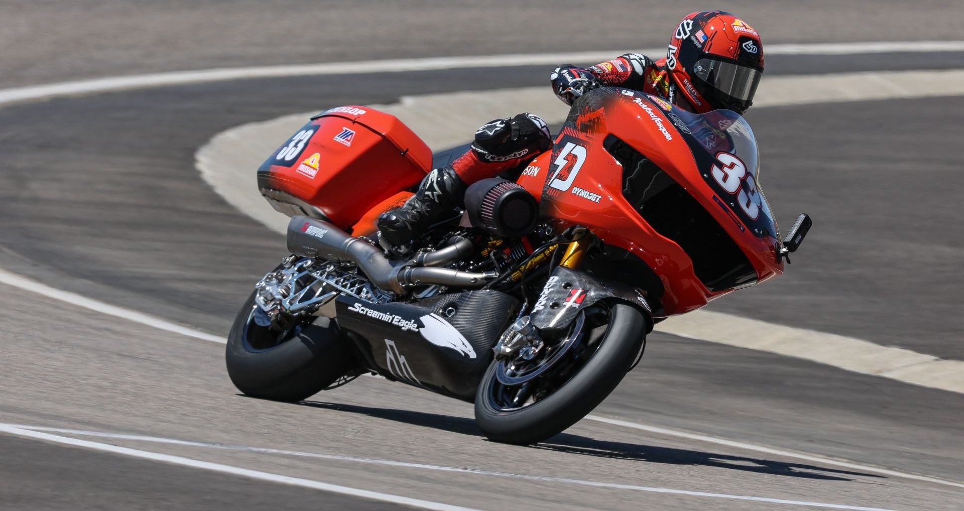 Kyle Wyman sets a new lap record at Laguna Seca. Photo courtesy Dunlop.