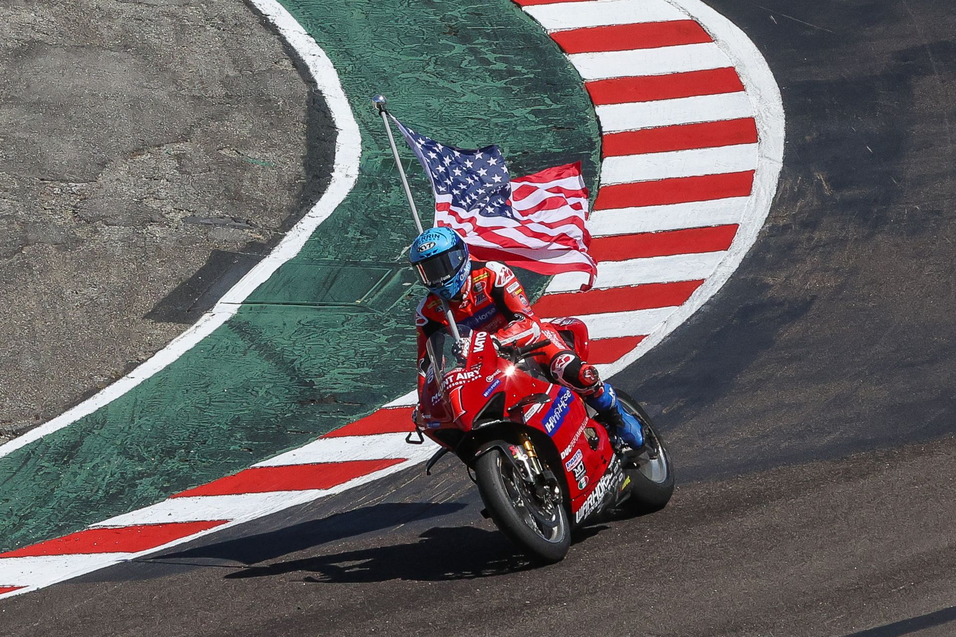 Josh Herrin extends his championship lead following an eventful weekend in Monterey. Photo courtesy Warhorse HSBK Racing Ducati.