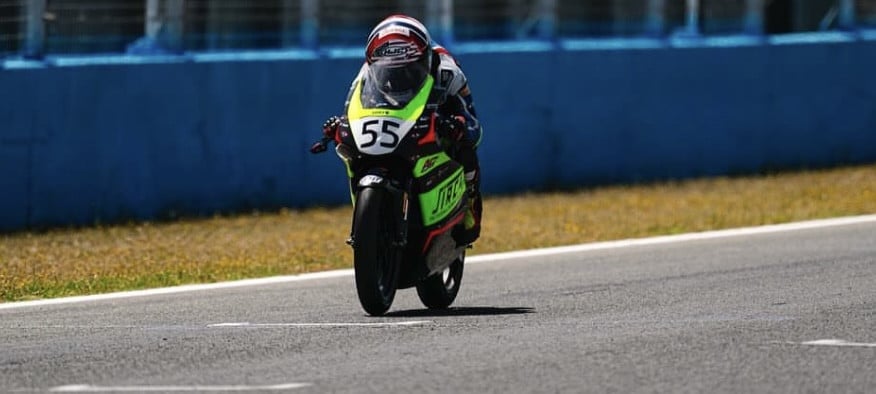 Mikey Lou Sanchez during the last European Talent Cup Round at Jerez. Photo courtesy AC Racing Team.