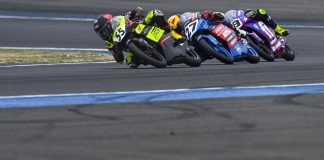 European Talent Cup: Sanchez P12 in Race 1 Mikey Lou Sanchez (55( at Magny-Cours Circuit in France. Photo credit Danny Vela / LIFEBELUCKY