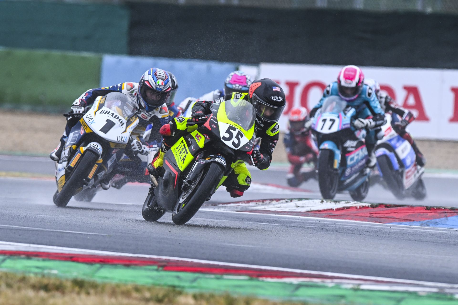 Mikey Lou Sanchez (55) during the wet race at Magny-Cours. Photo credit Danny Vela / LIFEBELUCKY 