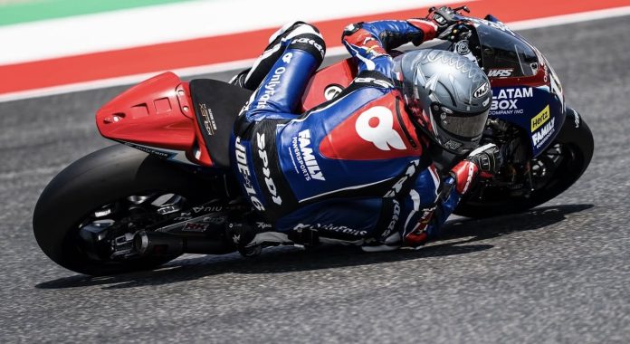 Joe Roberts during the MotoGP round in Italy. Photo courtesy American Racing Team.