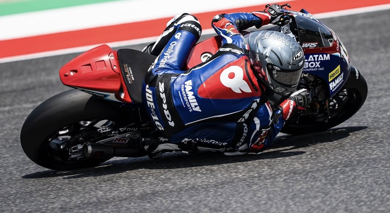 Joe Roberts during the MotoGP round in Italy. Photo courtesy American Racing Team.
