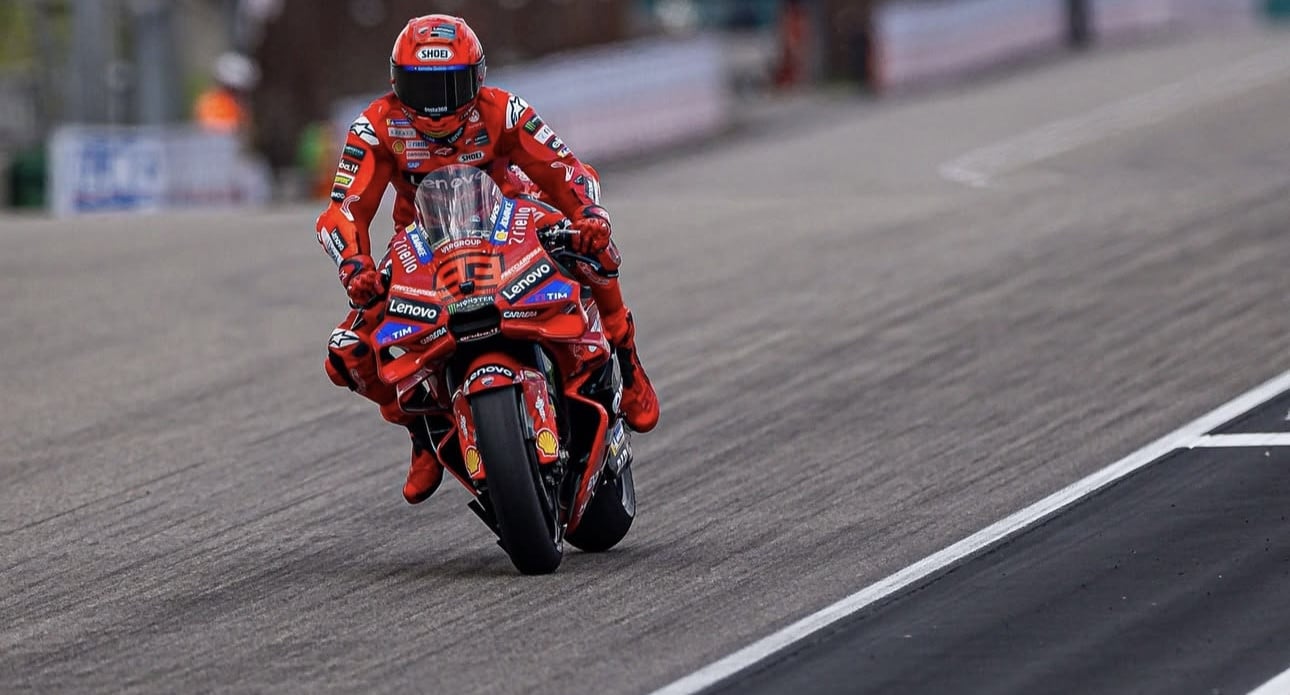 Marc Marquez was fastest this morning in Germany. Photo courtesy Ducati Corse Team.