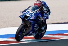 Lucas Mahias during the WSBK Round at Misano. Photo courtesy GMT94 Team.