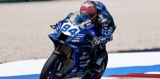 Lucas Mahias during the WSBK Round at Misano. Photo courtesy GMT94 Team.