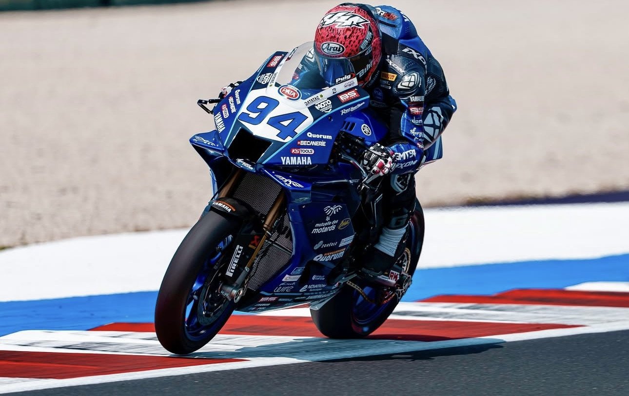 Lucas Mahias during the WSBK Round at Misano. Photo courtesy GMT94 Team.