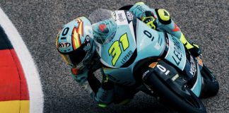 MOTO3 : Fernandez Heads Saturday Practice In England Adrian Fernandez during FP2 at Sachsenring. Photo courtesy Leopard Racing Team..