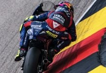 Tony Arbolino was fastest this morning during FP2 in Germany. Photo courtesy BLU CRU Pramac Yamaha Team.