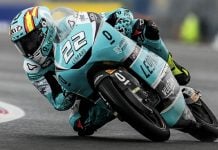 David Almansa was fastest this morning during FP1 at Brno.. Photo courtesy Leopard Team.