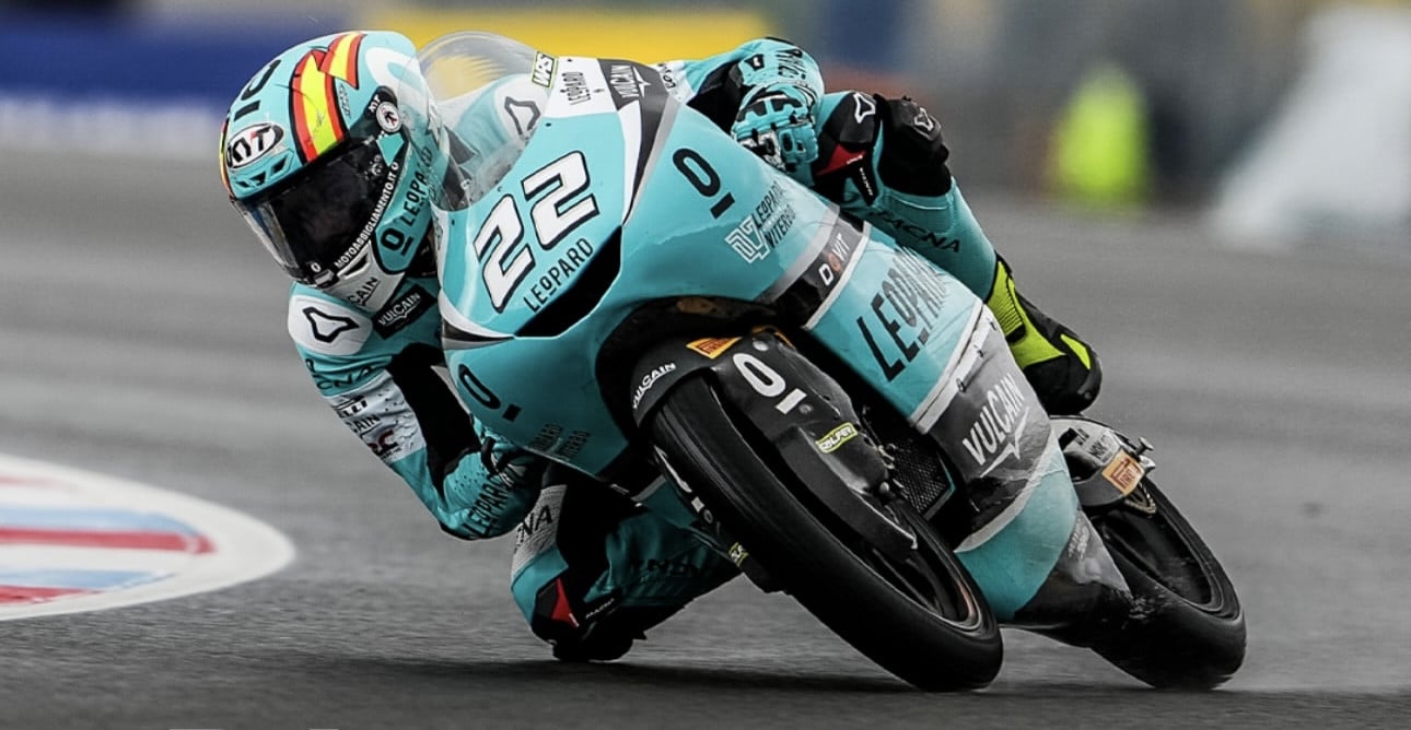 David Almansa was fastest this morning during FP1 at Brno.. Photo courtesy Leopard Team.