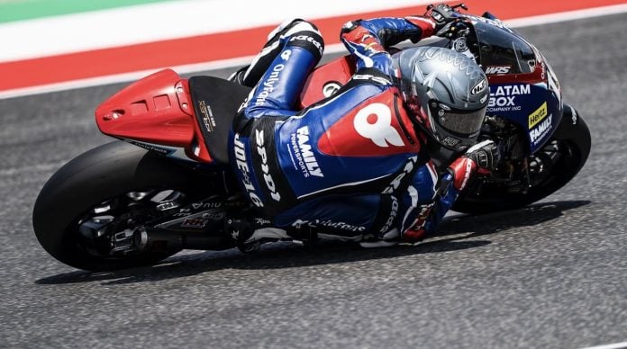 American Joe Roberts during the MotoGP Round in Italy. Photo courtesy American Racing Team.