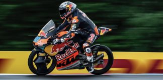 Rueda was fastest this morning during FP2 at Brno. Photo courtesy Red Bull KTM Ajo Team.