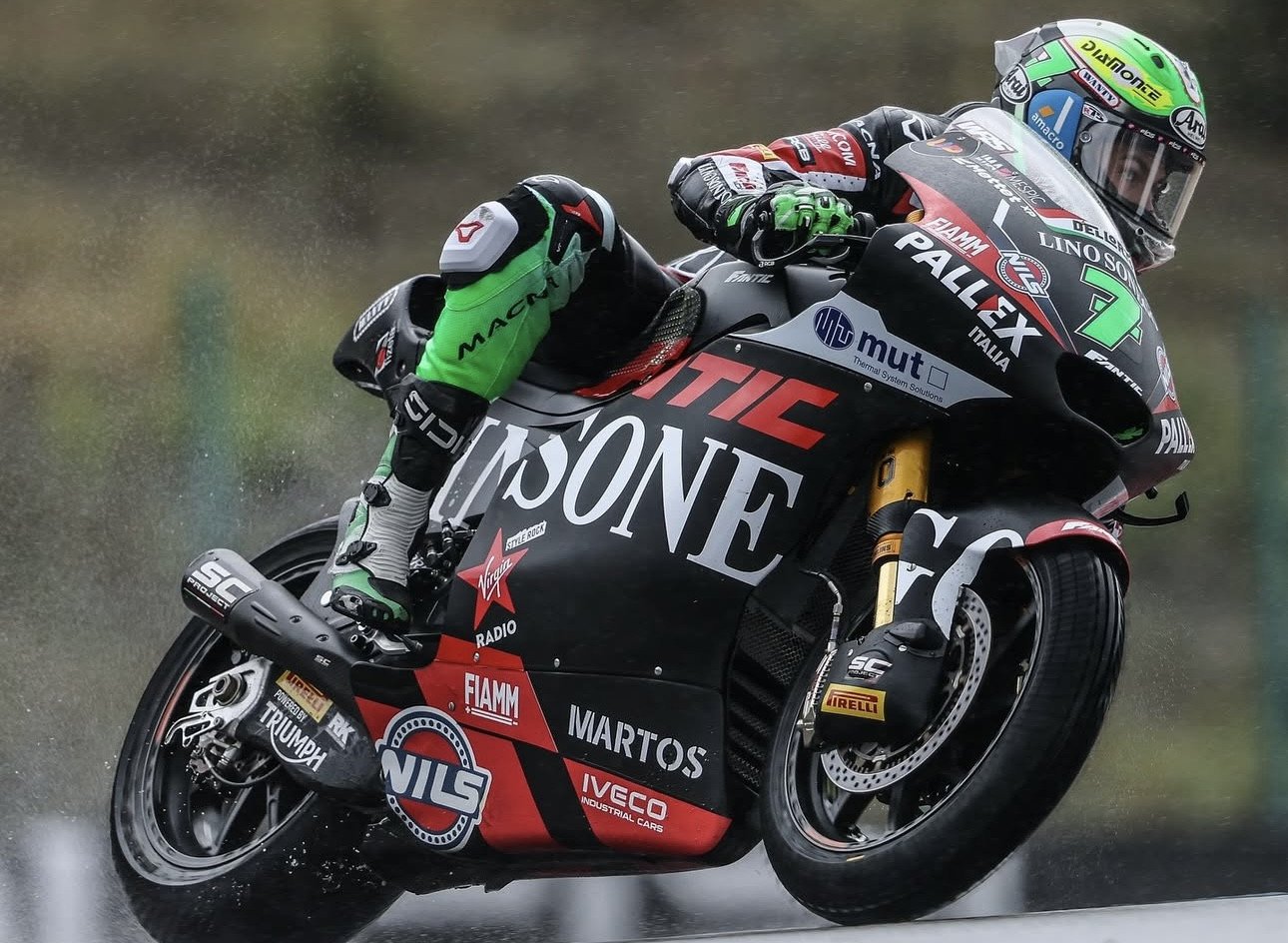 Barry Baltus during the Practice session yesterday at Brno. Photo courtesy Fantic Team.