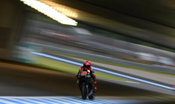 Fabio Quartararo riding his Yamaha Monster Energy YZR-M1. Photo courtesy Dorna.