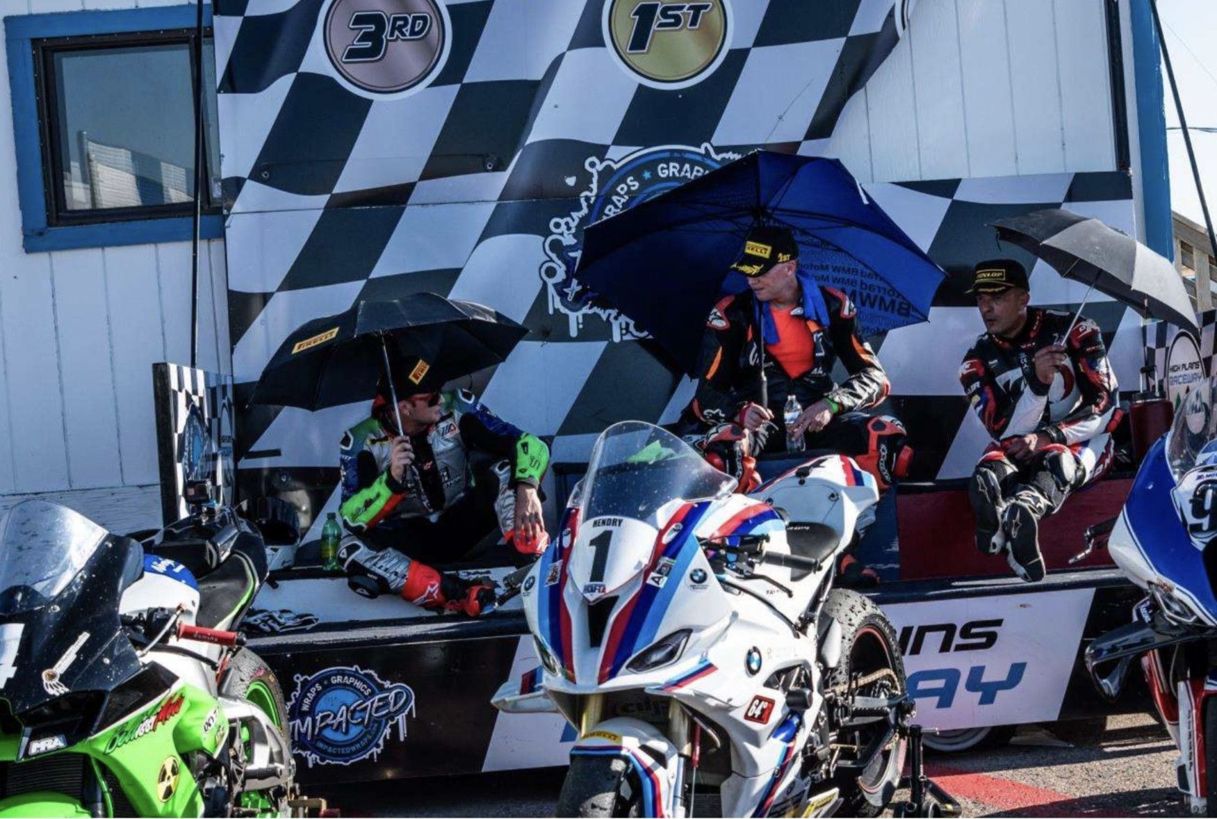 ROR O Podium - Justen Behmer (4), Brad Hendry (1), Matt Cunha (95). Photo By: Kelly Vernell