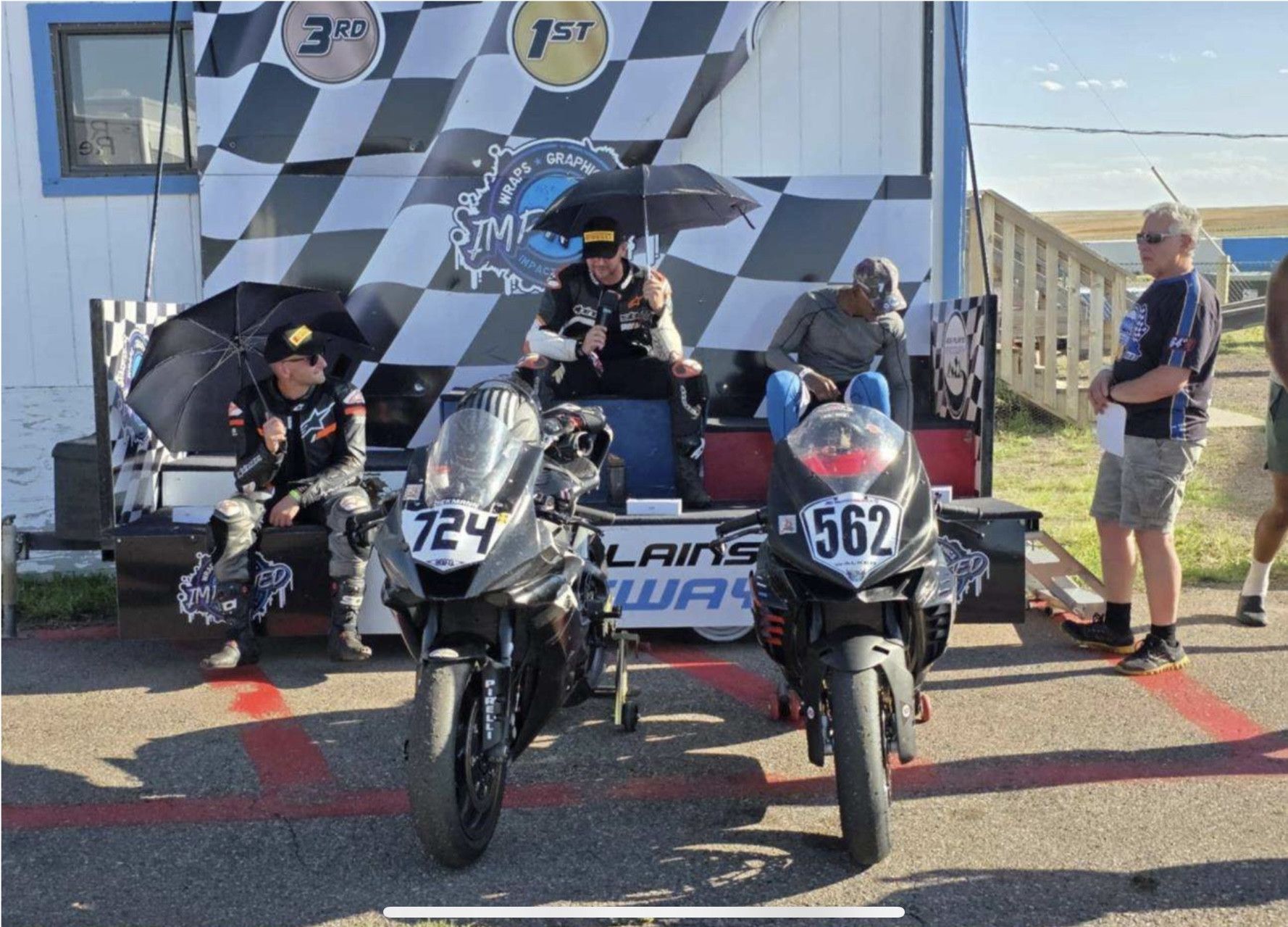Mike Schweitzer interviews ROR U podium. Photo by: Chandler Dahl – MRA Rider Rep