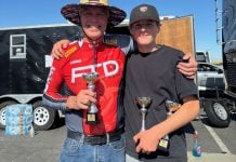From left to right, August Weber - Owner/Operations Manager of Fun Track Dayz and Bodie Kaiser. Photo courtesy Augie Weber.