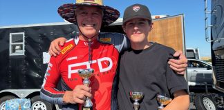 From left to right, August Weber - Owner/Operations Manager of Fun Track Dayz and Bodie Kaiser. Photo courtesy Augie Weber.