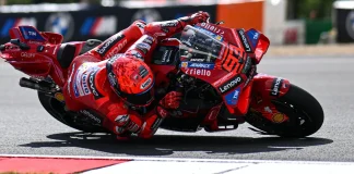 Marc Marquez was fastest this morning during FP2 in Brno. Photo courtesy Dorna.