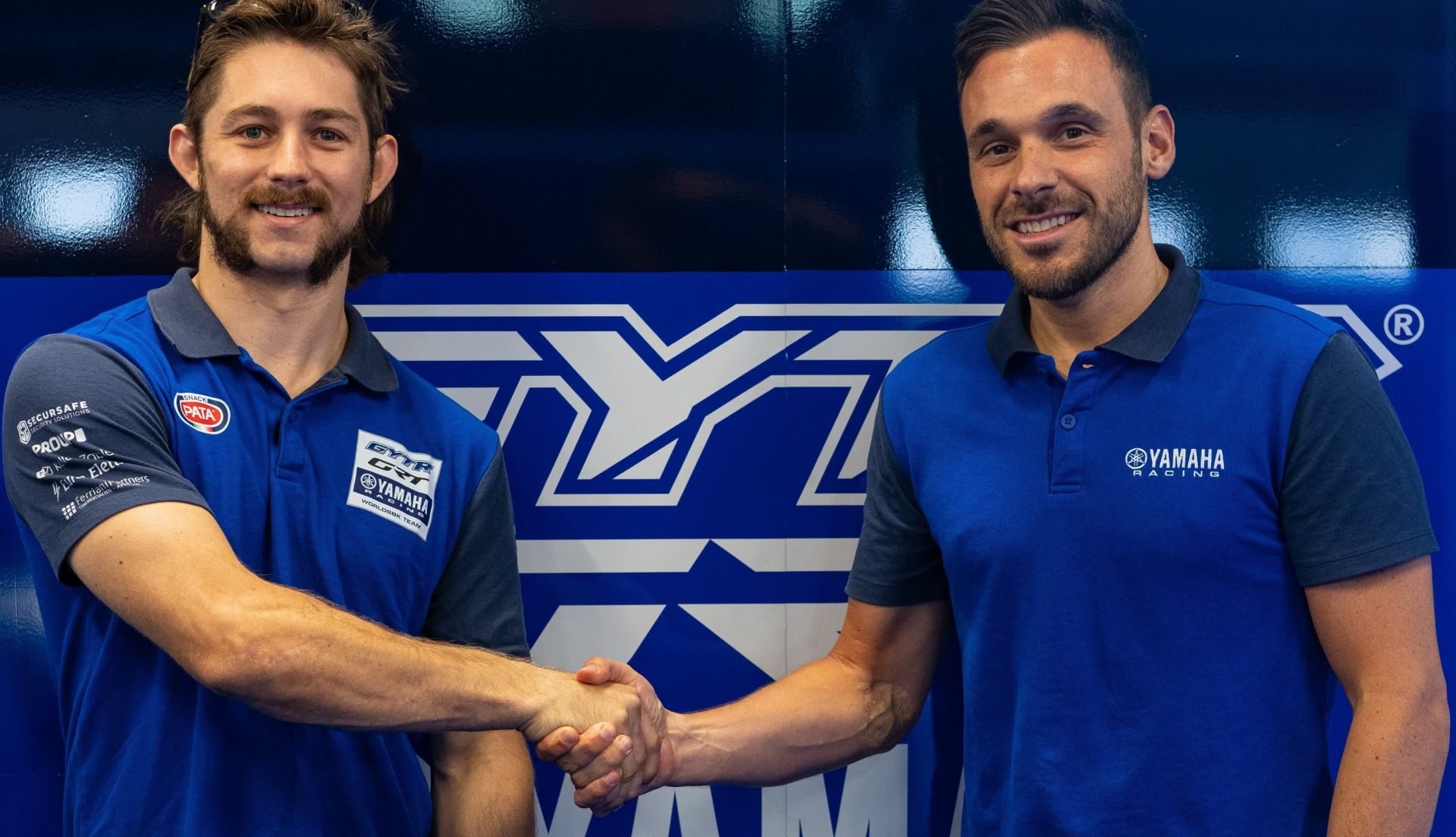 Remy Gardner on the left, and Niccolò Canepa on the right. Photo courtesy GYTR GRT Yamaha WorldSBK Team