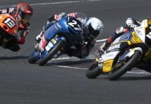 Brian Uriarte (51), Rico Salmela (27) and Haki Danish (13) at Magny-Cours Circuit. Photo courtesy FIM JuniorGP.