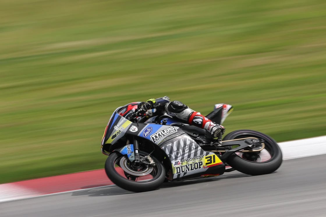 Tytlers Cycle Racing's Hank Vossberg completed the provisional front row on his Krämer APX-350 MA. Photo by Brian J. Nelson