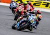 Andrea Locatelli (55), Alvaro Bautista (19), Nicolo Bulega (11) and Jonathan Rea (65). Photo courtesy Dorna.